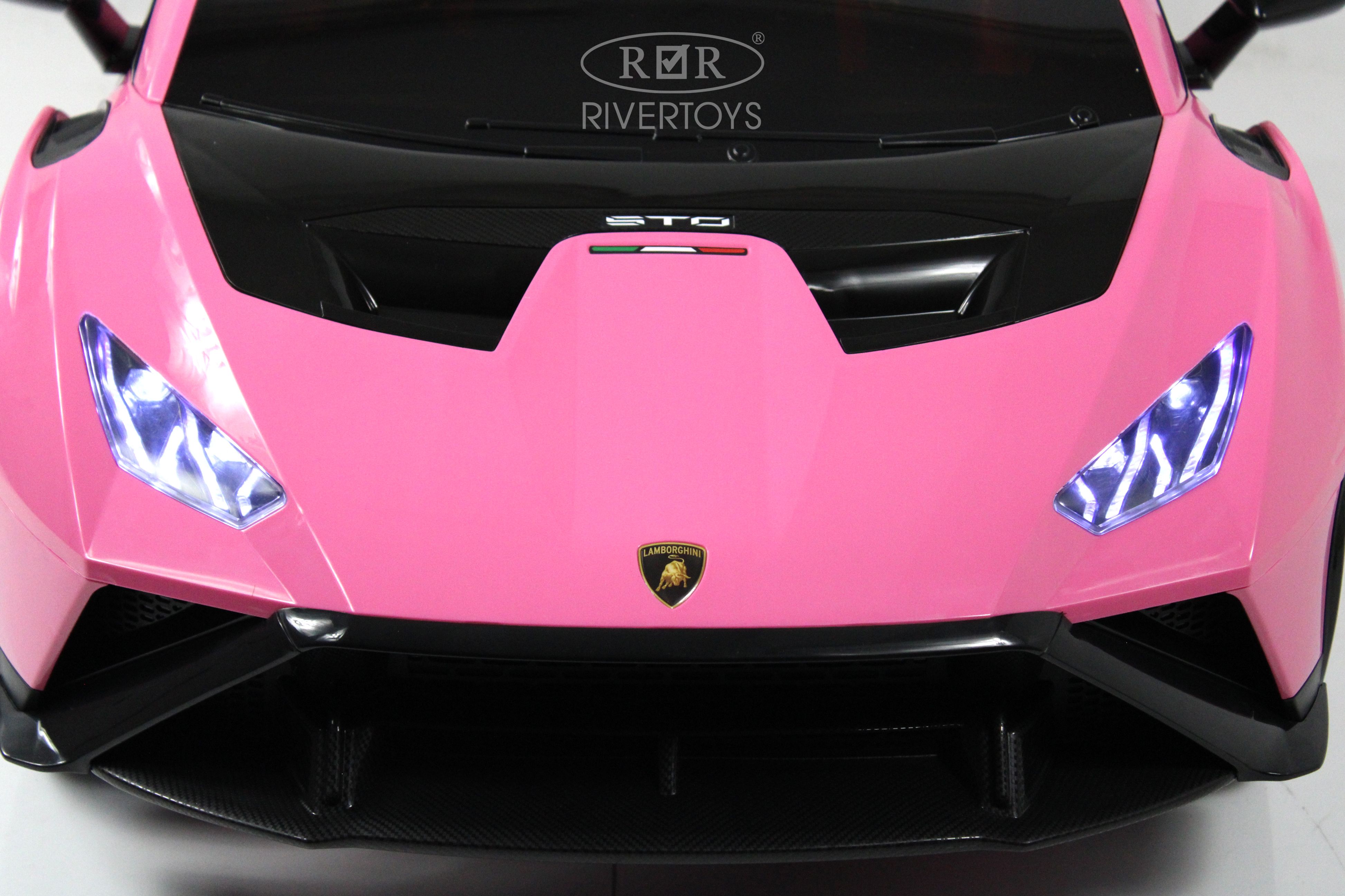 Электромобиль RIVERTOYS Lamborghini E888EE-PINK С пультом ДУ - фото 3