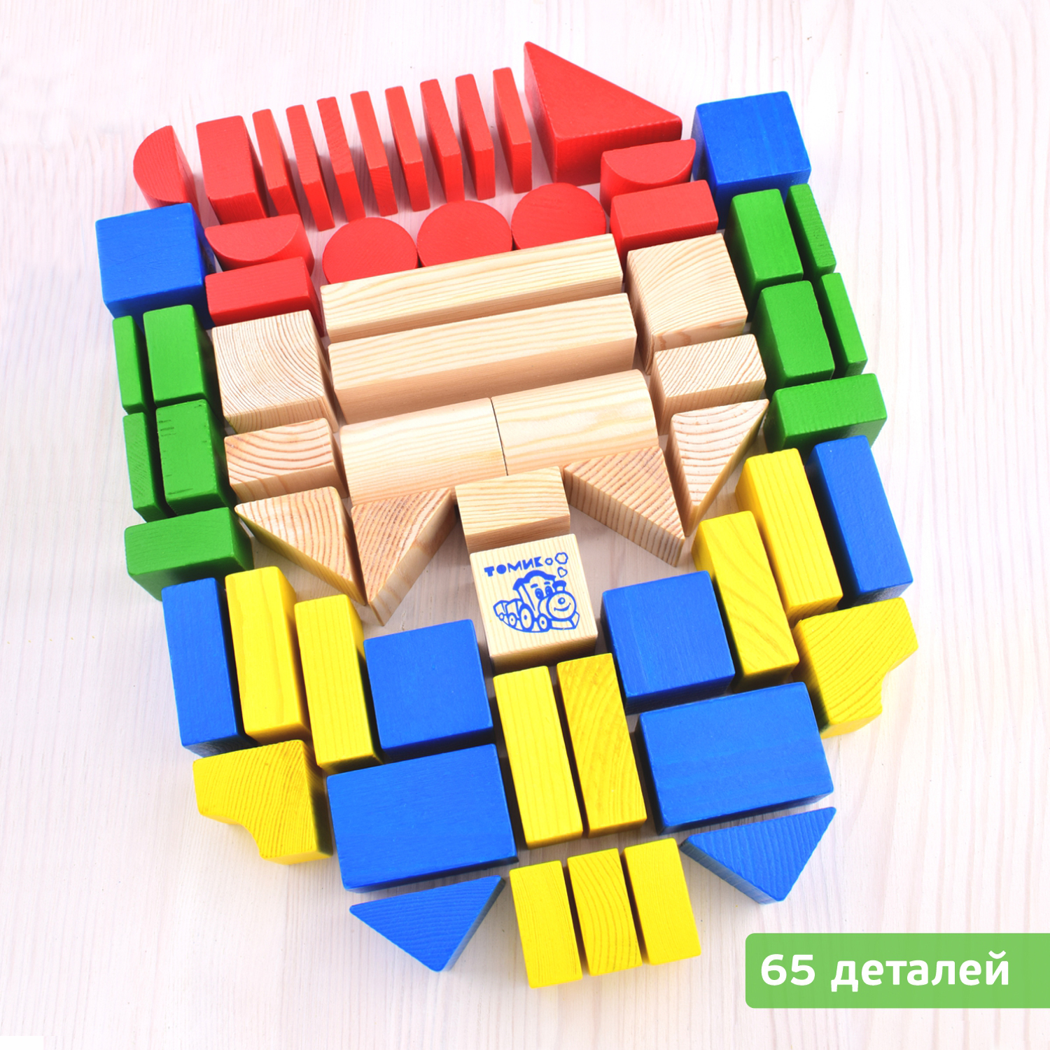 Конструктор Томик Цветной деревянный в ассортименте - фото 4