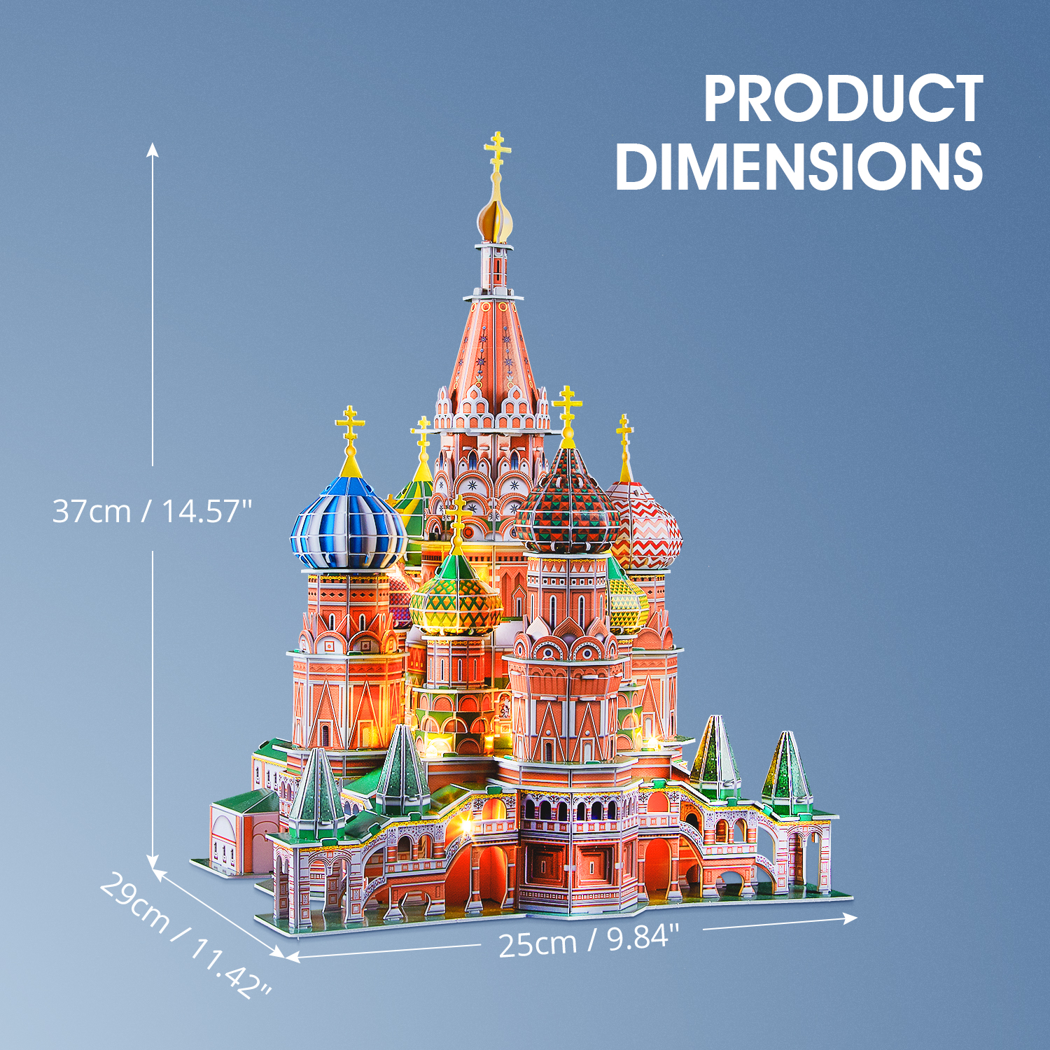 Пазл CubicFun Русская архитектура с Led свет 3D - фото 8