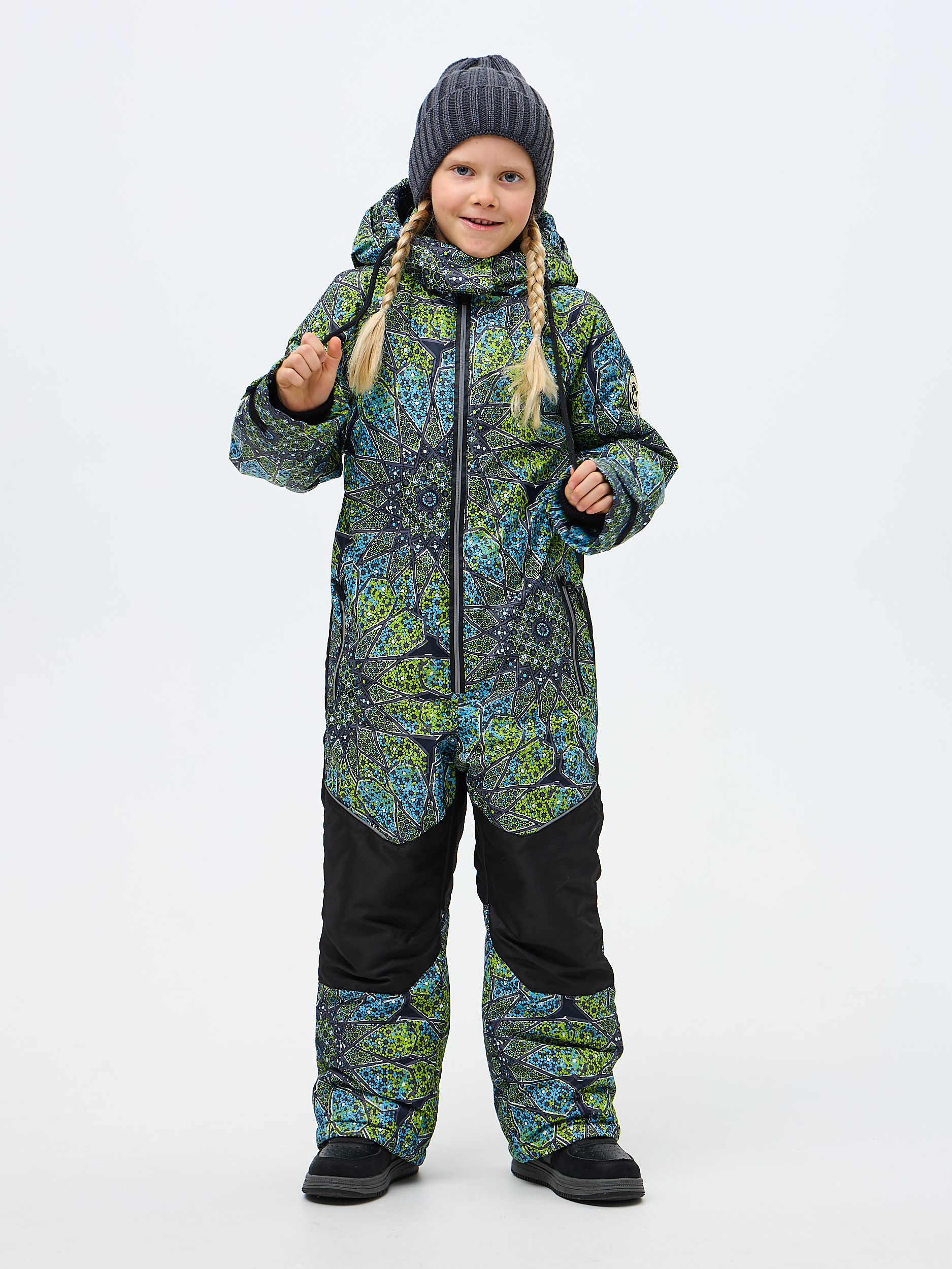 Комбинезон Kvartet 854 т.серый- салат - фото 1