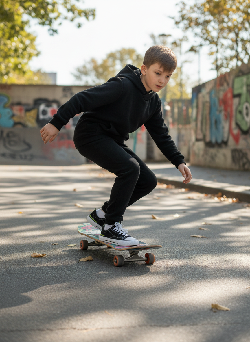 Худи и брюки Утенок 7043г(ш) черный - фото 2