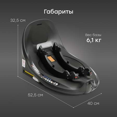 База Isofix для автолюльки и автокресла Happy Baby i-BASE поворотная i-size