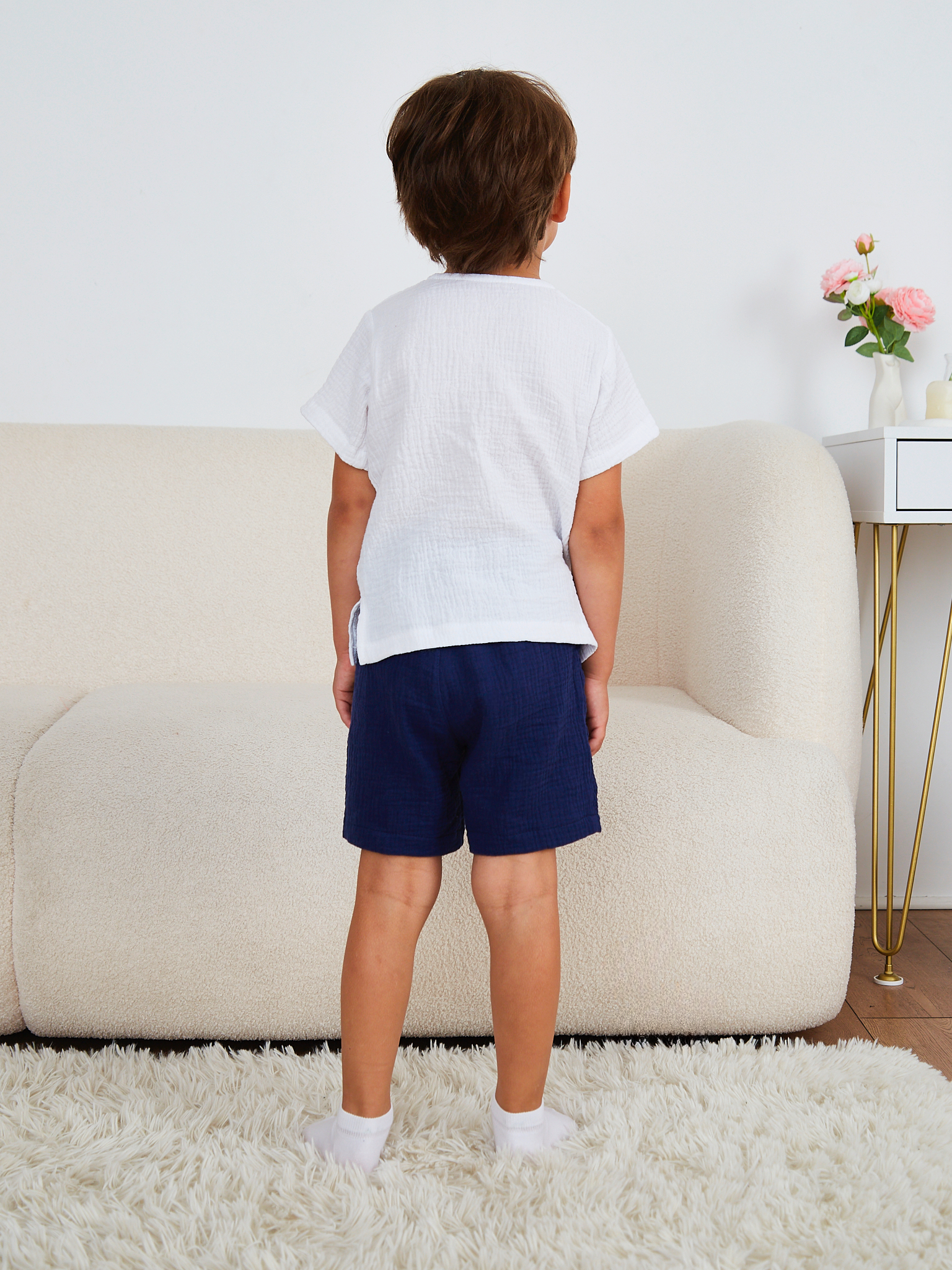 Шорты MOUN Шорты_муслин_синий - фото 3