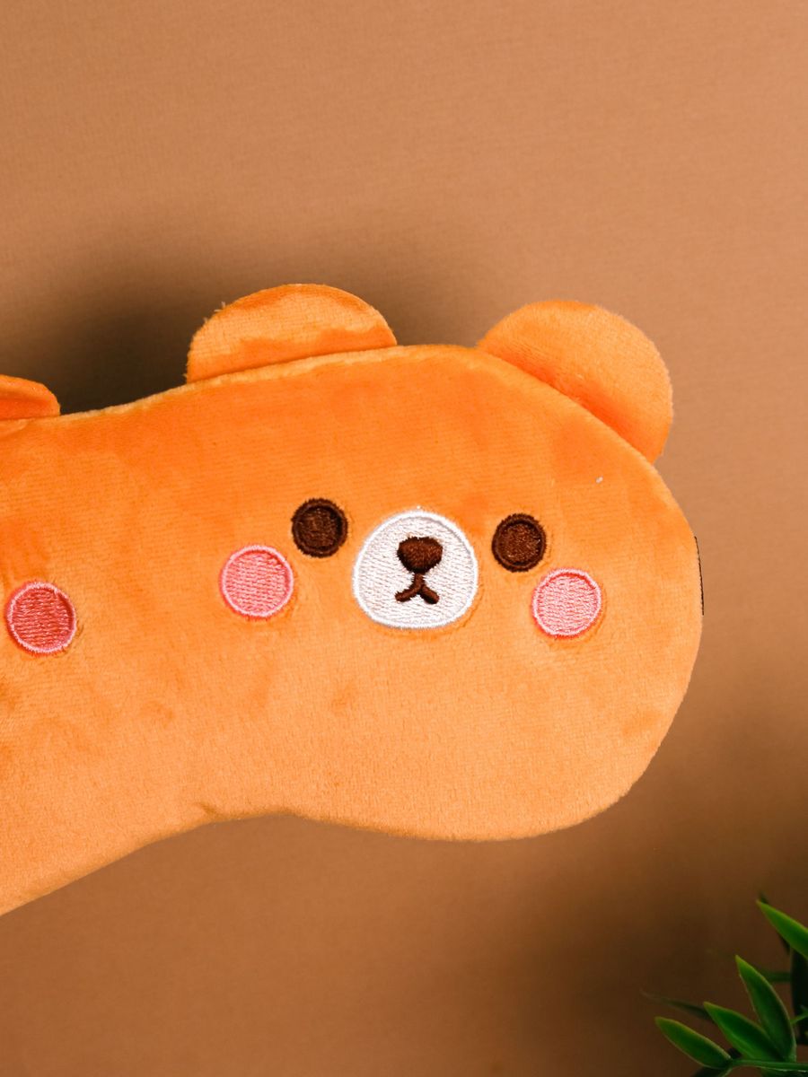 Маска для сна iLikeGift Two bear brown коричневый Гелевый вкладыш - фото 6