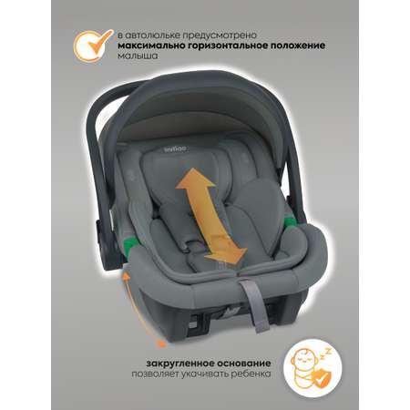 Автокресло Indigo Minky 0 (0 -13 кг) серый