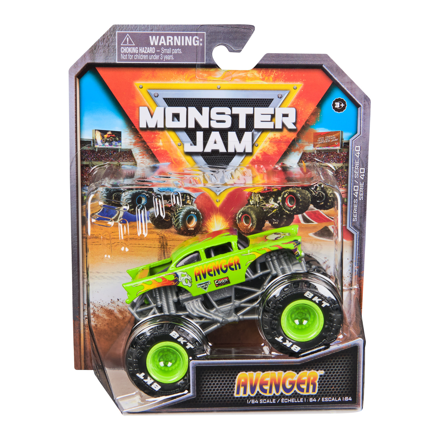Монстр-трак Monster Jam Avenger Green 1:64 65981 - фото 3