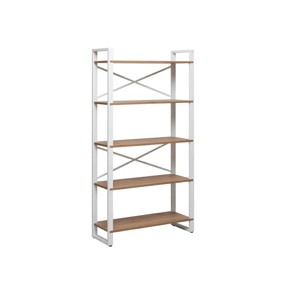 Стеллаж Leset Стилвуд 135 Белый/Дуб крафт золотой - фото 1