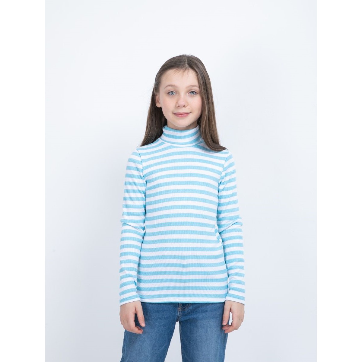 Водолазка SOFT SECRET К-7018Н/светло-бирюзовый/белый - фото 2