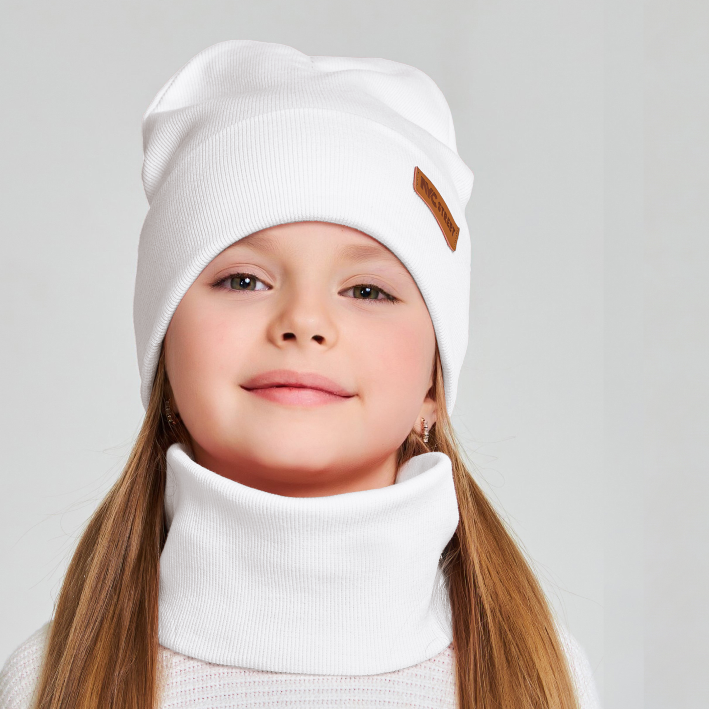Шапка и снуд KUBRIO KU-H-70-KashOtvG-White - фото 3