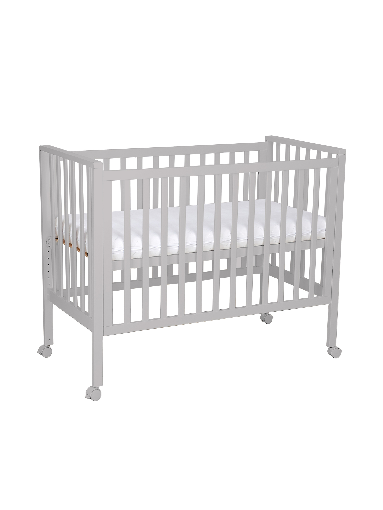 Детская кроватка Sweet Baby Luna с матрасом, без маятника (бежевый, серый) - фото 13