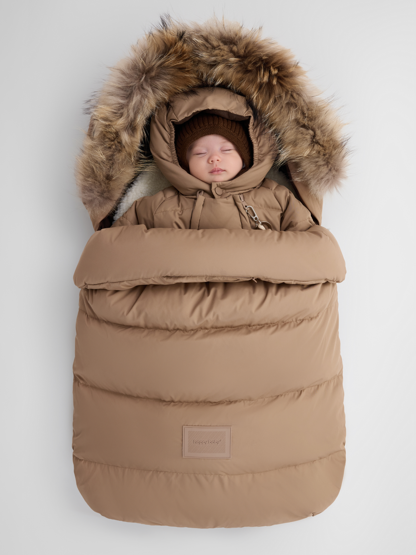 Конверт в коляску Happy Baby для новорожденных бежевый - фото 1