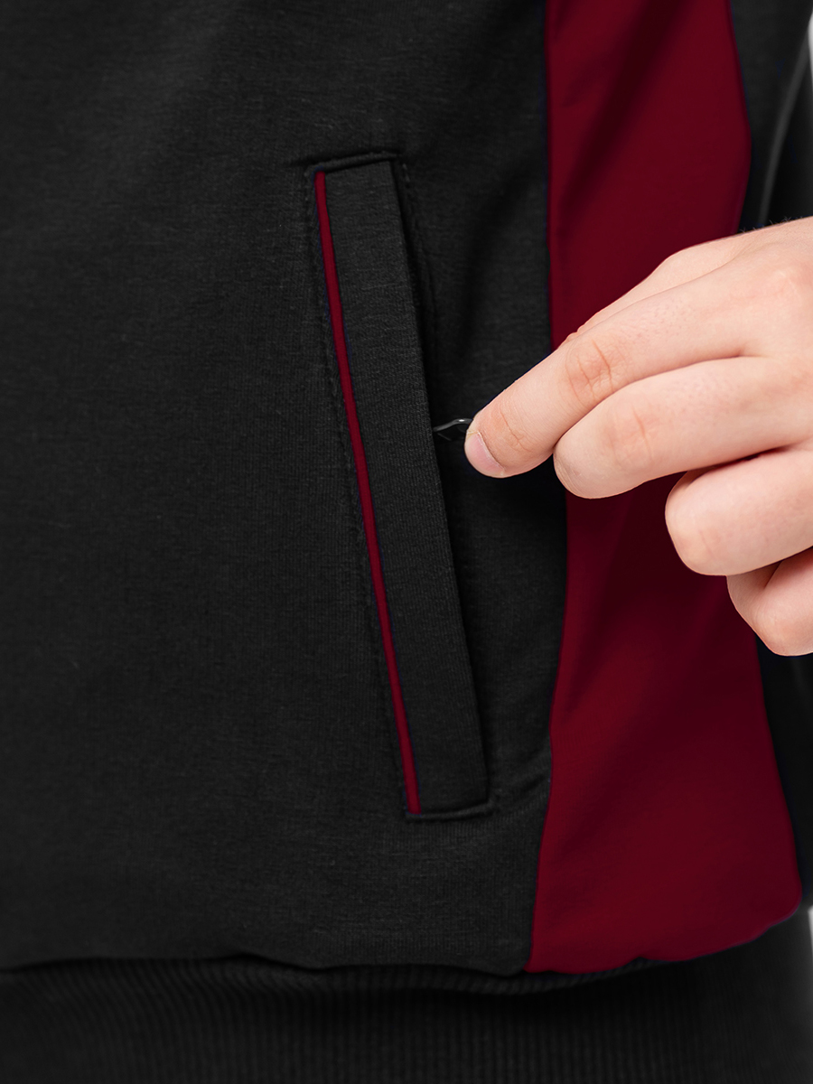 Спортивный костюм RODOS М-187/1/черный_бордовый - фото 5