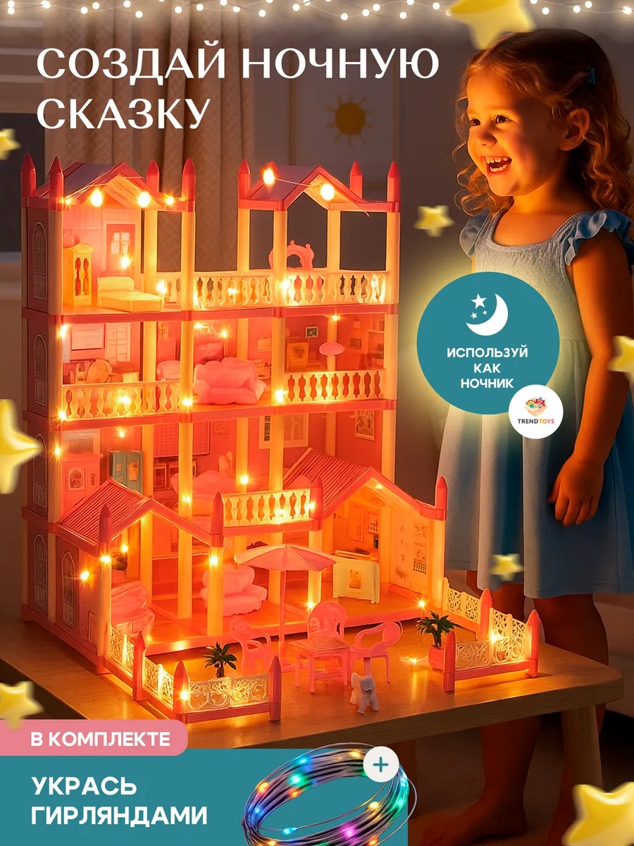 Домик для кукол TrendToys 60 см с мебелью LDG130 - фото 3