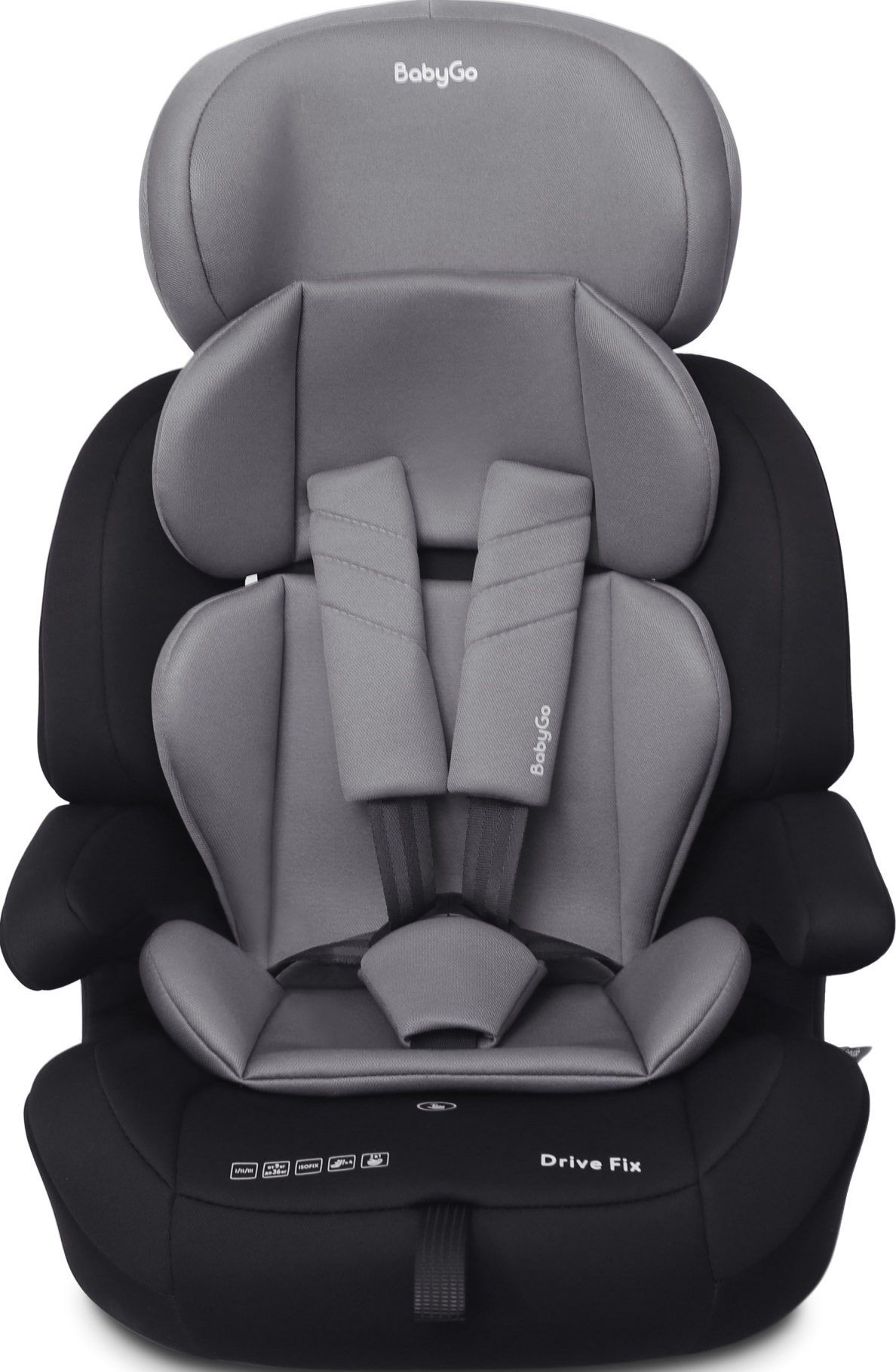 Автокресло BabyGo Drive FIX Isofix 1/2/3 (9-36 кг) серый - фото 15