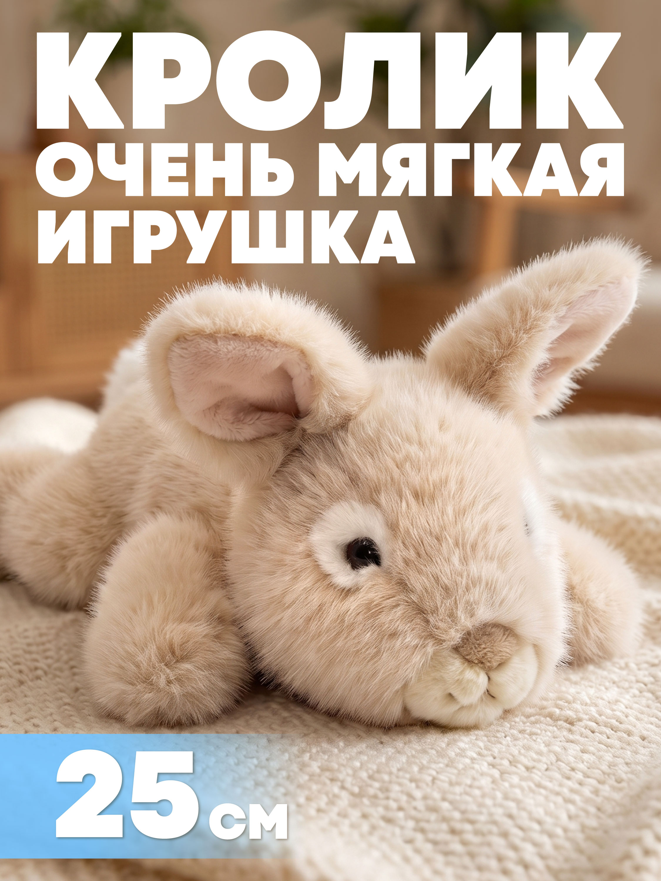 Мягкая игрушка Milli Pollin кролик 25 см - фото 1