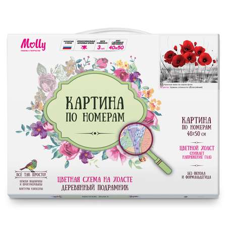 Картина по номерам Molly Красные маки