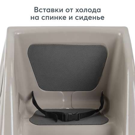 Санки Happy Baby Бежевый буксировочный трос без сматывателя, со спинкой
