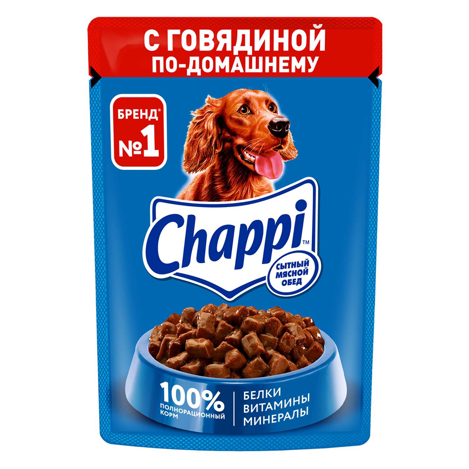 Корм для собак Chappi 85г говядина консервированный - фото 1