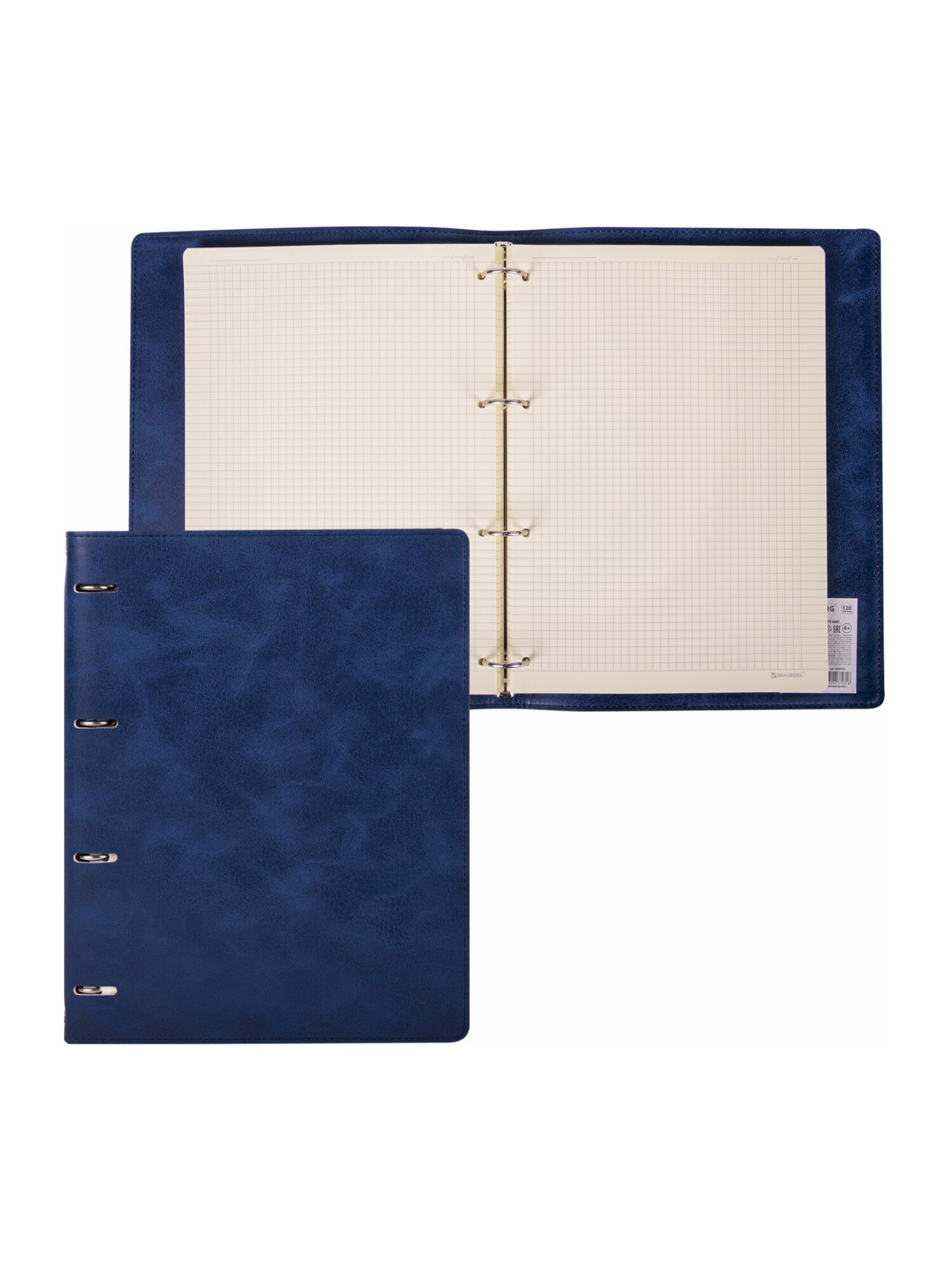 Тетрадь со сменным блоком Brauberg клетка 120 лист. - фото 6