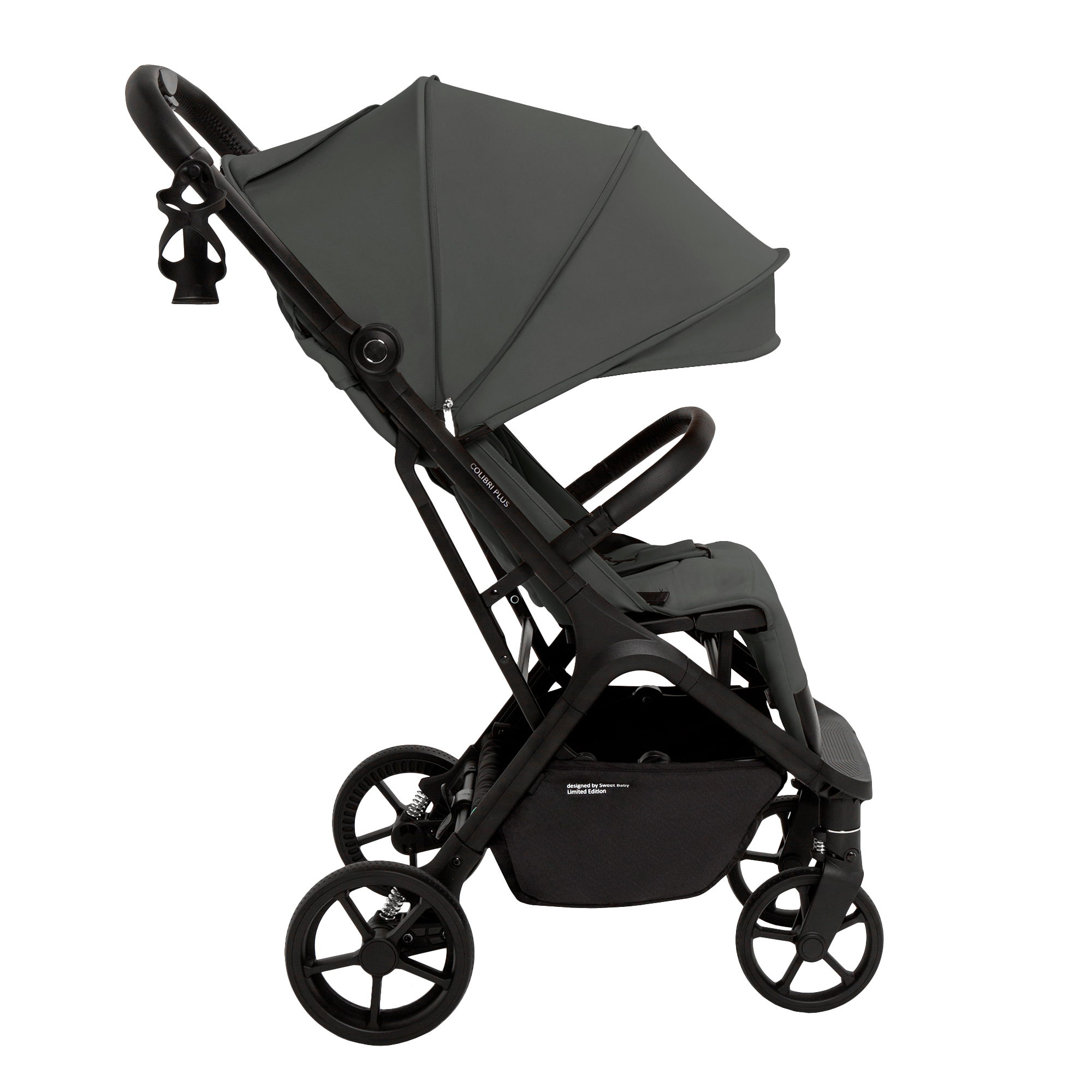 Коляска прогулочная Sweet Baby Colibri Plus Dark Grey серый - фото 17