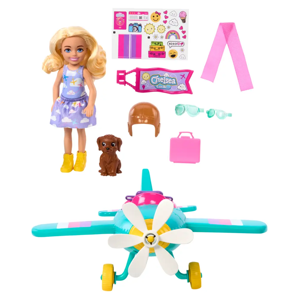 Кукла классическая Barbie Мини-самолет Челси HTK38 HTK38 - фото 4