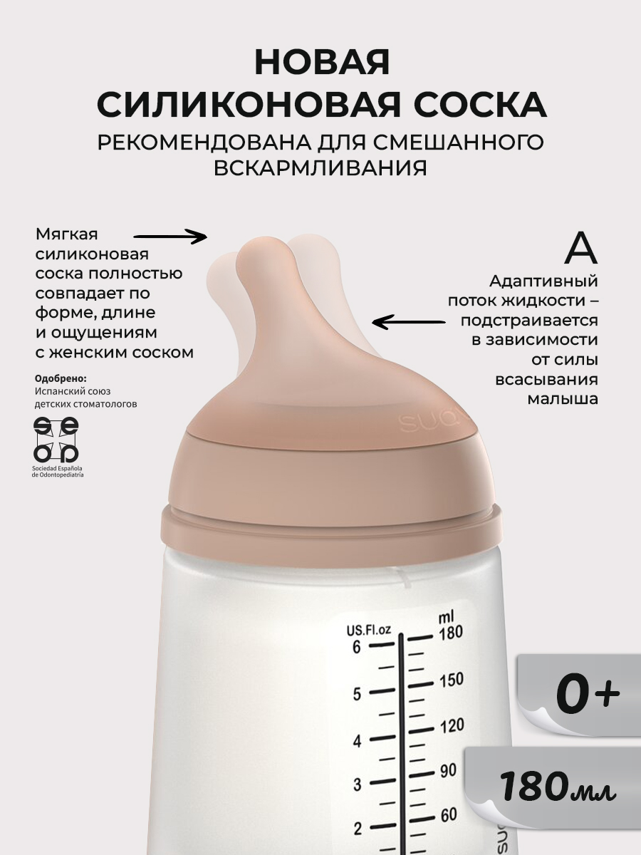 Бутылочка Suavinex 180 мл 1 шт. - фото 2