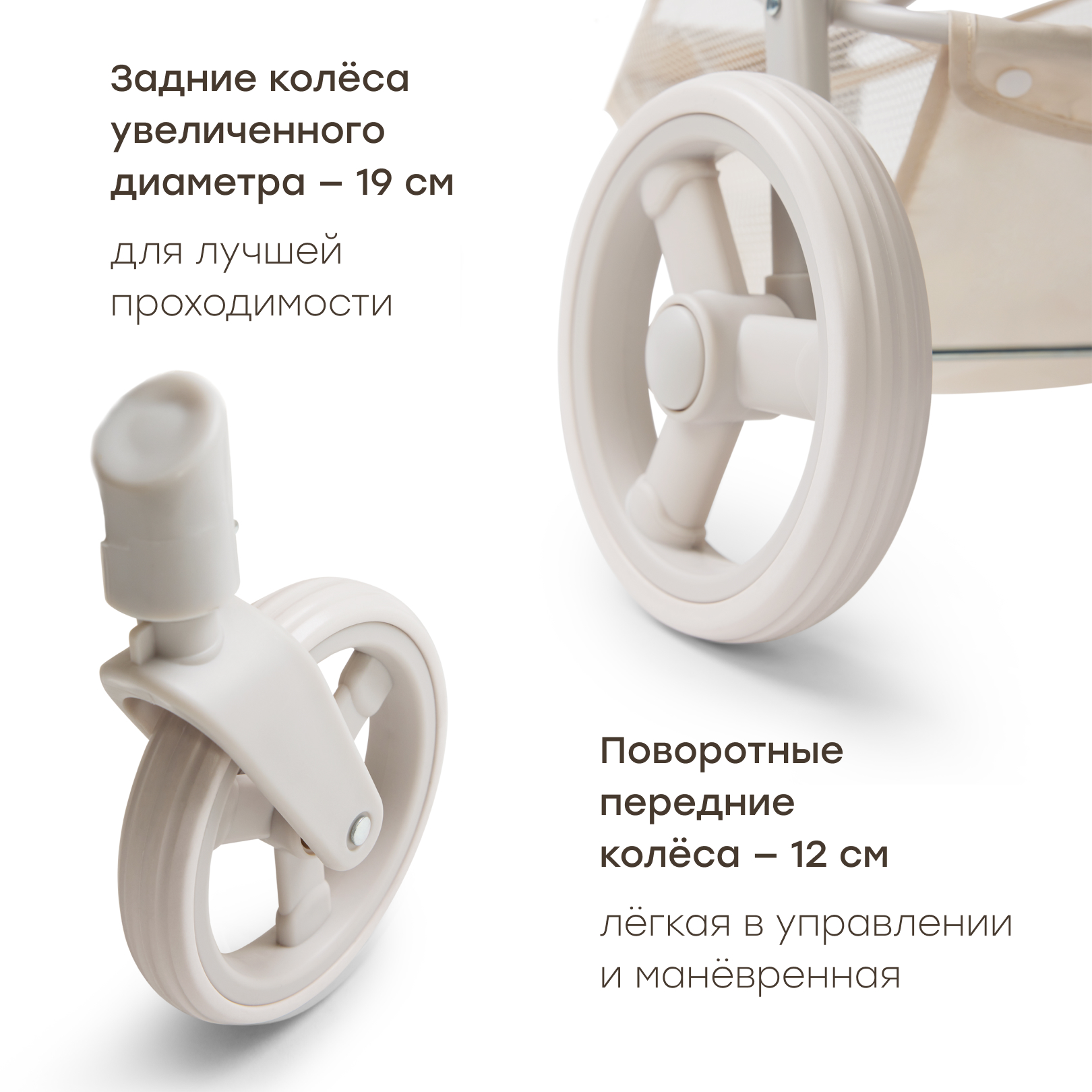 Коляска-люлька для кукол Happy Baby 331956_olive (daisies) - фото 5