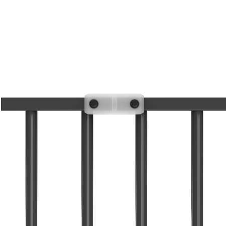 Барьер-калитка в дверной проем INDOWOODS Smart ширина от 70 до 80 см металлическая черная