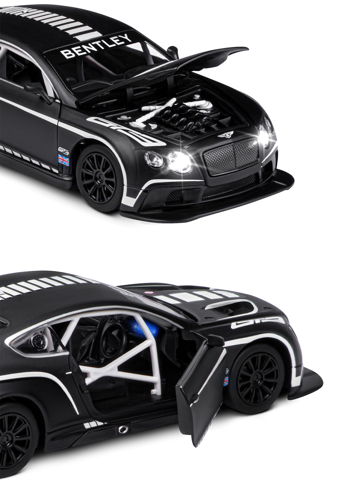 Автомобиль АВТОпанорама Bentley Continental GT3 Concept 1:24 JB1251565 - фото 9