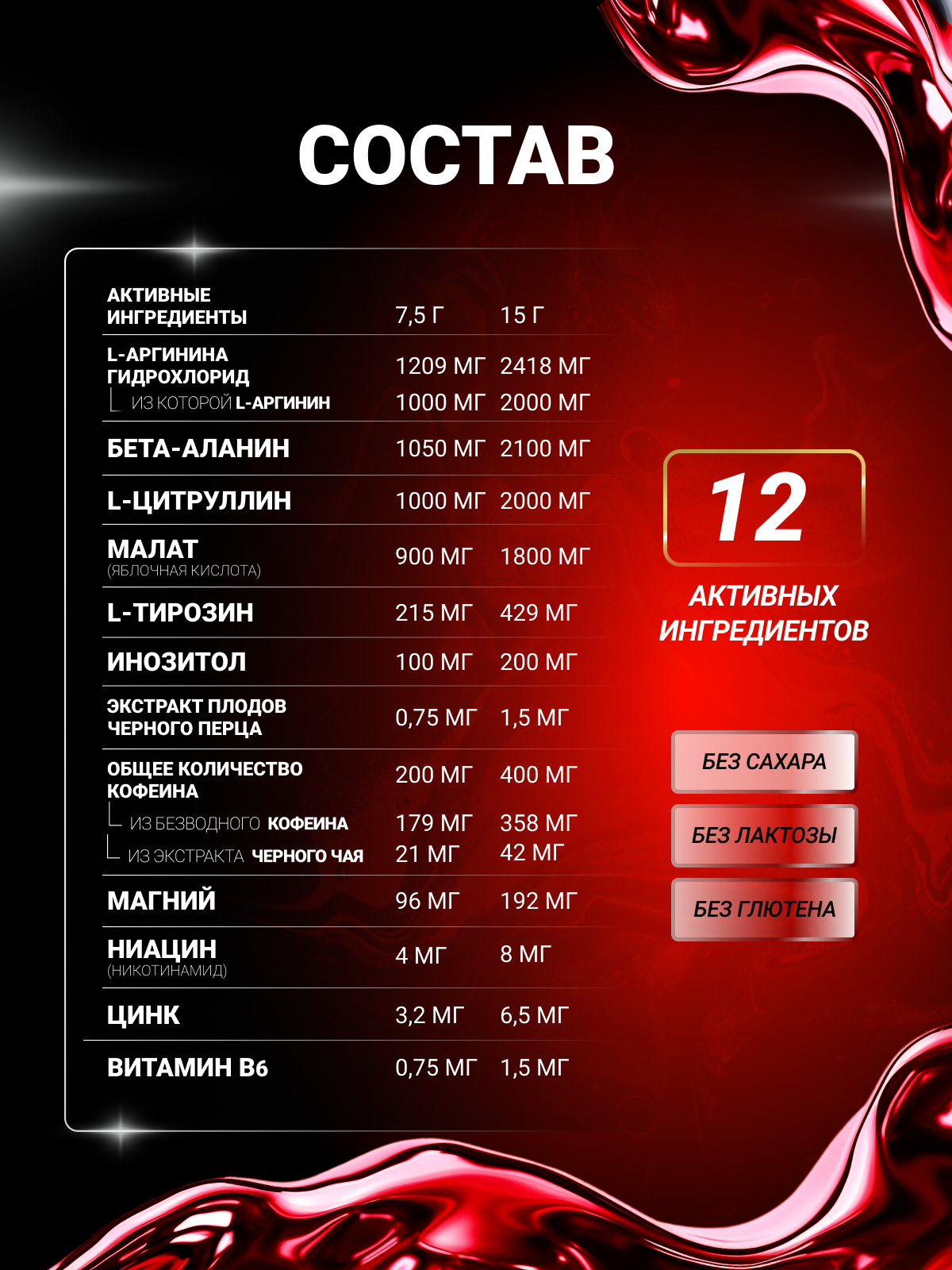 Предтренировочный комплекс BiotechUSA Black Blood CAF+ 300 г. Голубой виноград - фото 5