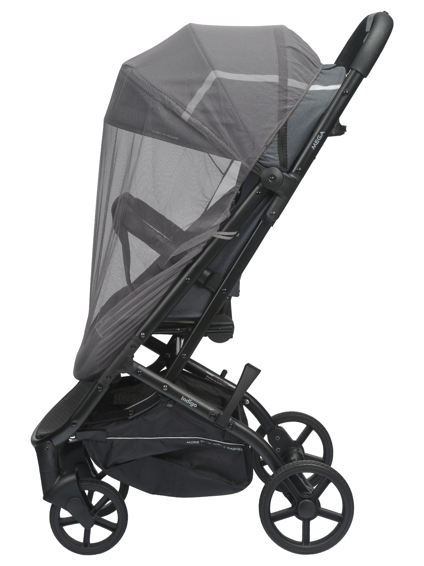 Коляска прогулочная Indigo Mega темно-серый - фото 16