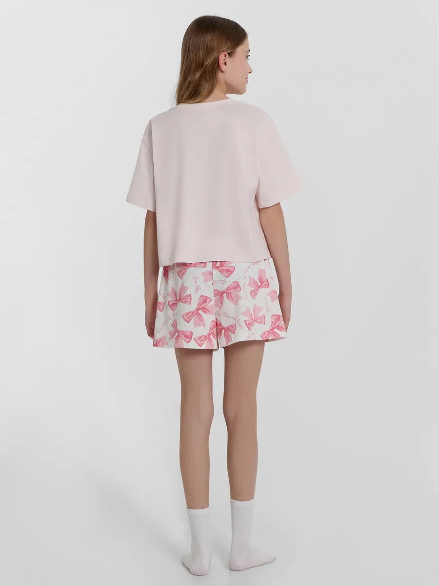 Пижама Mark Formelle (Марк Формэль) 567750/бл.розовый +бантики на белом - фото 3