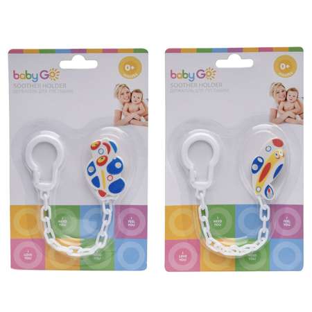 Клипса для пустышки BabyGo в ассортименте