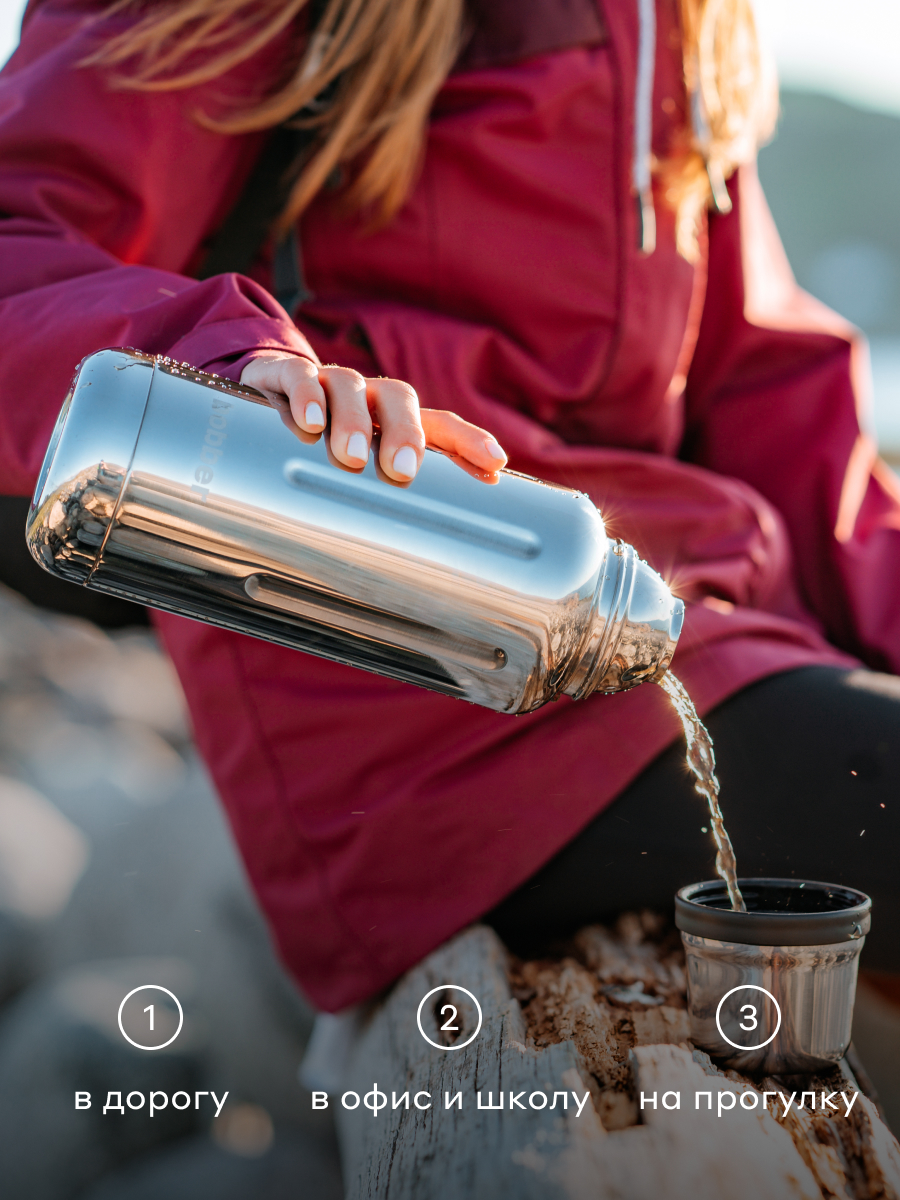 Термос для чая 1 литр Bobber Flask глянцевый - фото 2
