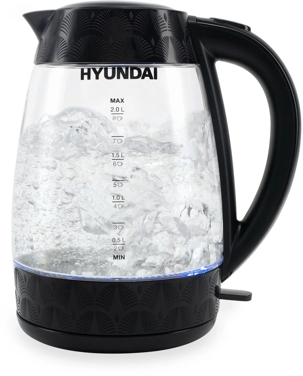 Чайник электрический HYUNDAI Huk-G4505 2200Вт черный - фото 7