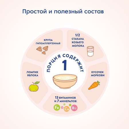 Каша Мамако гречневая с яблоком и морковью 200г с 5месяцев