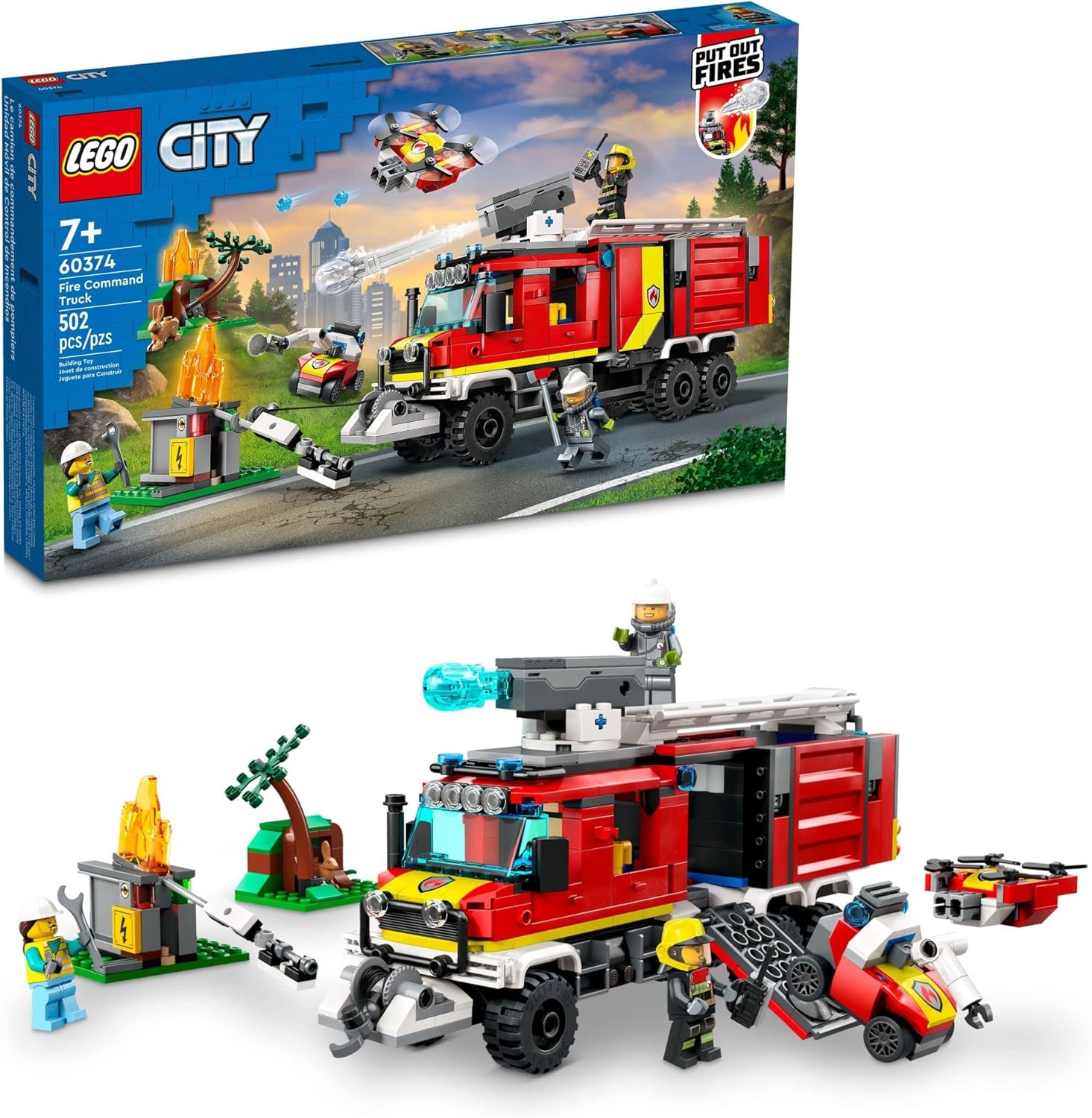 Конструктор LEGO City Машина пожарная блочный - фото 1
