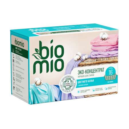 Стиральный порошок BioMio для цветного и белого белья концентрат без запаха 500г