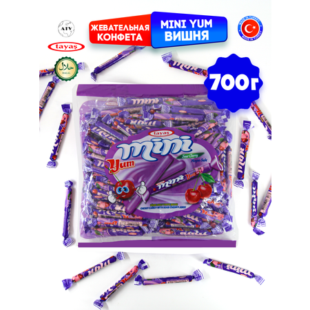 Жевательные палочки TAYAS конфетки Mini Yum вкус вишни 700 г