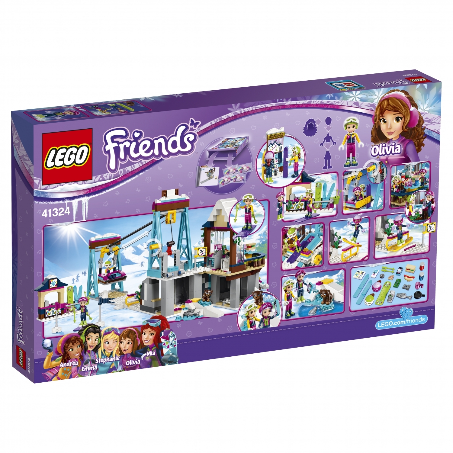Конструктор LEGO Friends Горнолыжный курорт: подъёмник блочный - фото 3