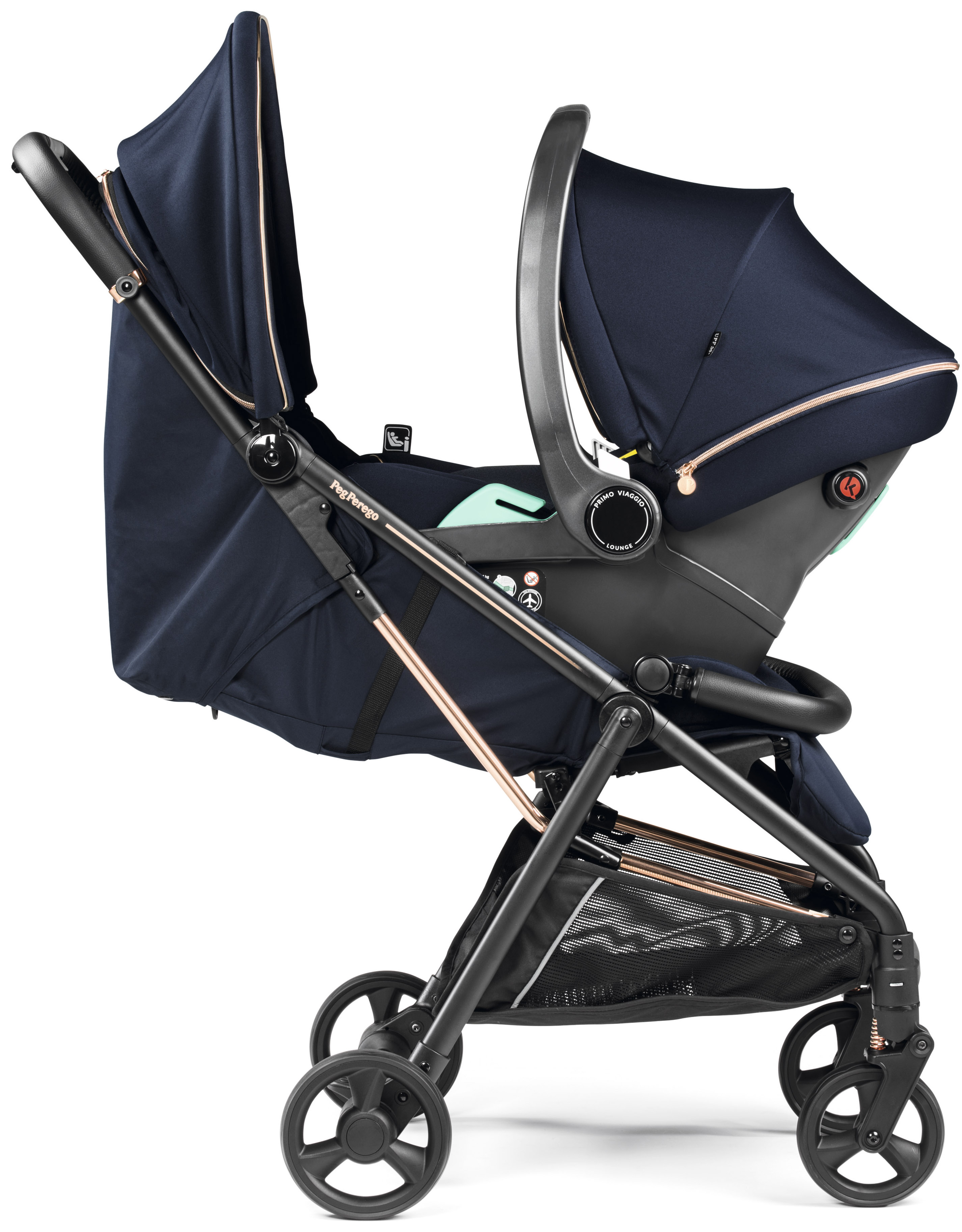 Коляска прогулочная Peg-Perego Selfie Plus синий - фото 11