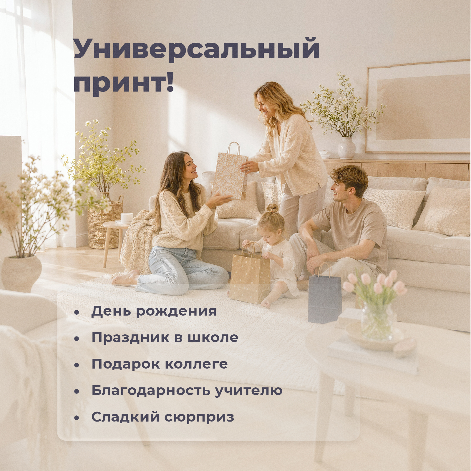 Набор Gift Mania крафтовых упаковочных пакетиков с ручками Узоры 4 шт 18 х 8 х 24 см - фото 2