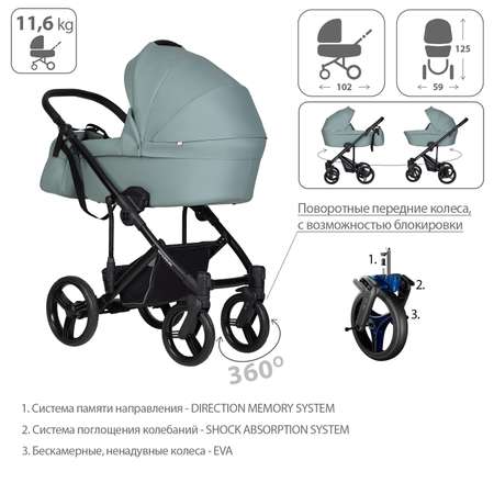 Коляска 2в1 Bebetto Magnum Light Pro