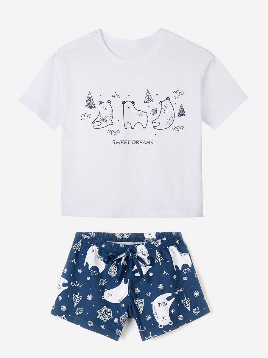Пижама HappyFox HF5900DSPбелый.медведи.елки.на.чернильном - фото 9
