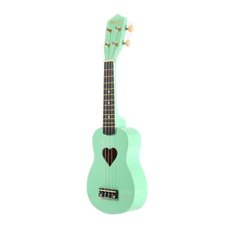 Детская гитара Belucci укулеле сопрано B21-11 Heart Light Green