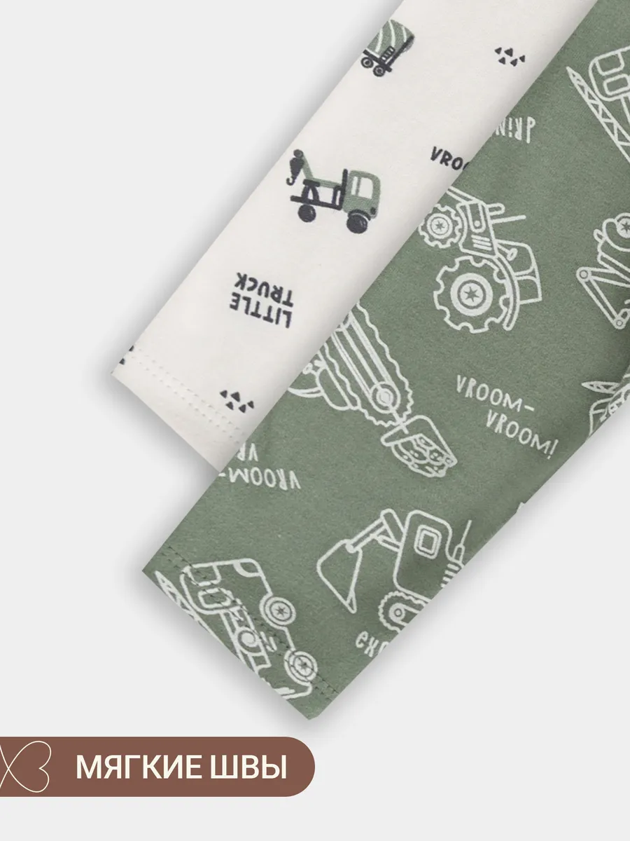 Комбинезон 2 шт Mark Formelle (Марк Формэль) 14005-2/тракторы на белом песке +тракторы на морском - фото 11