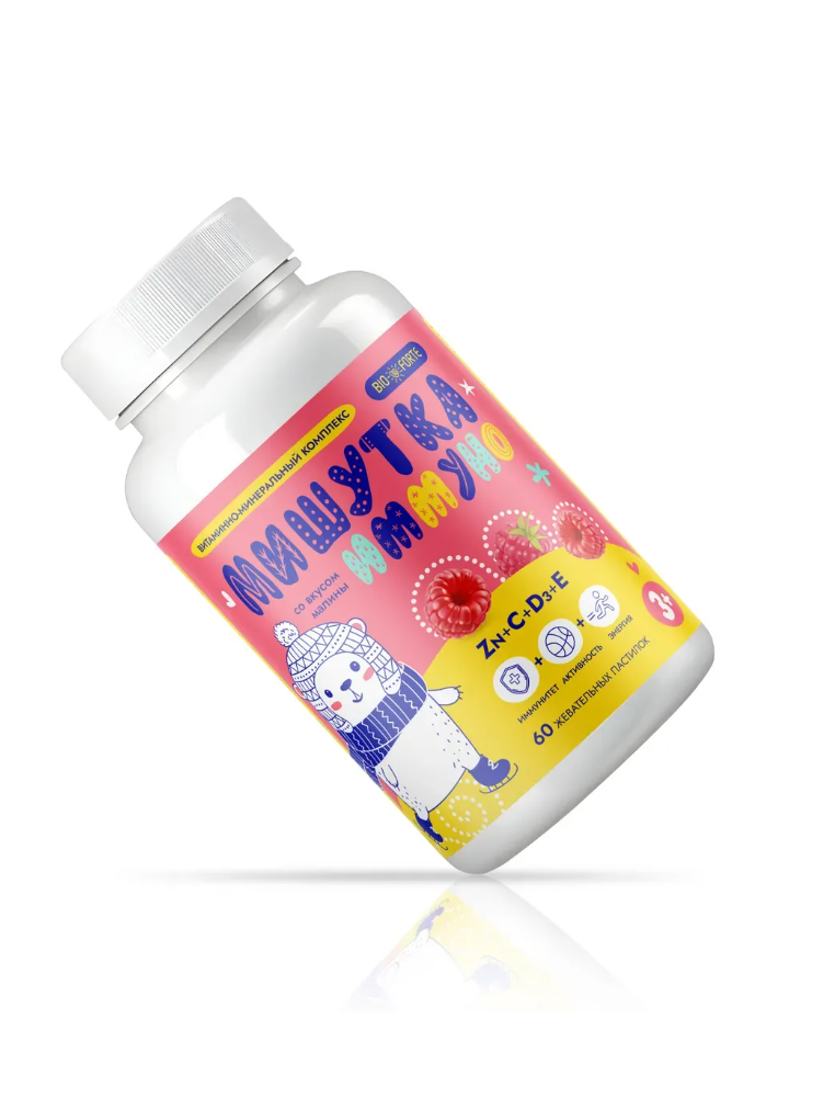 Витамины BioForte Zn C D3 E для детей Мишутка - фото 15