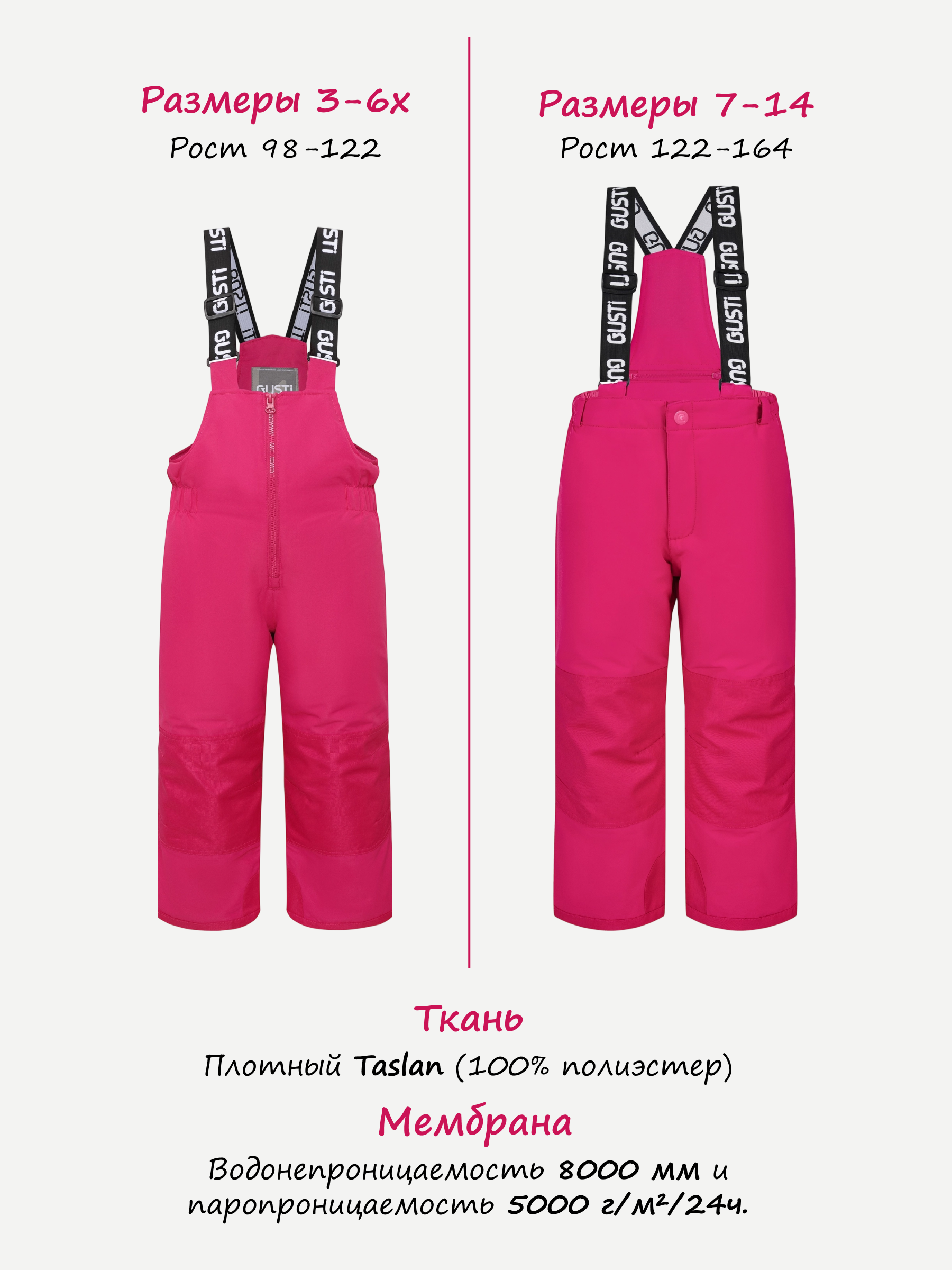 Куртка и полукомбинезон GUSTI GW4GS821-PINK - фото 5