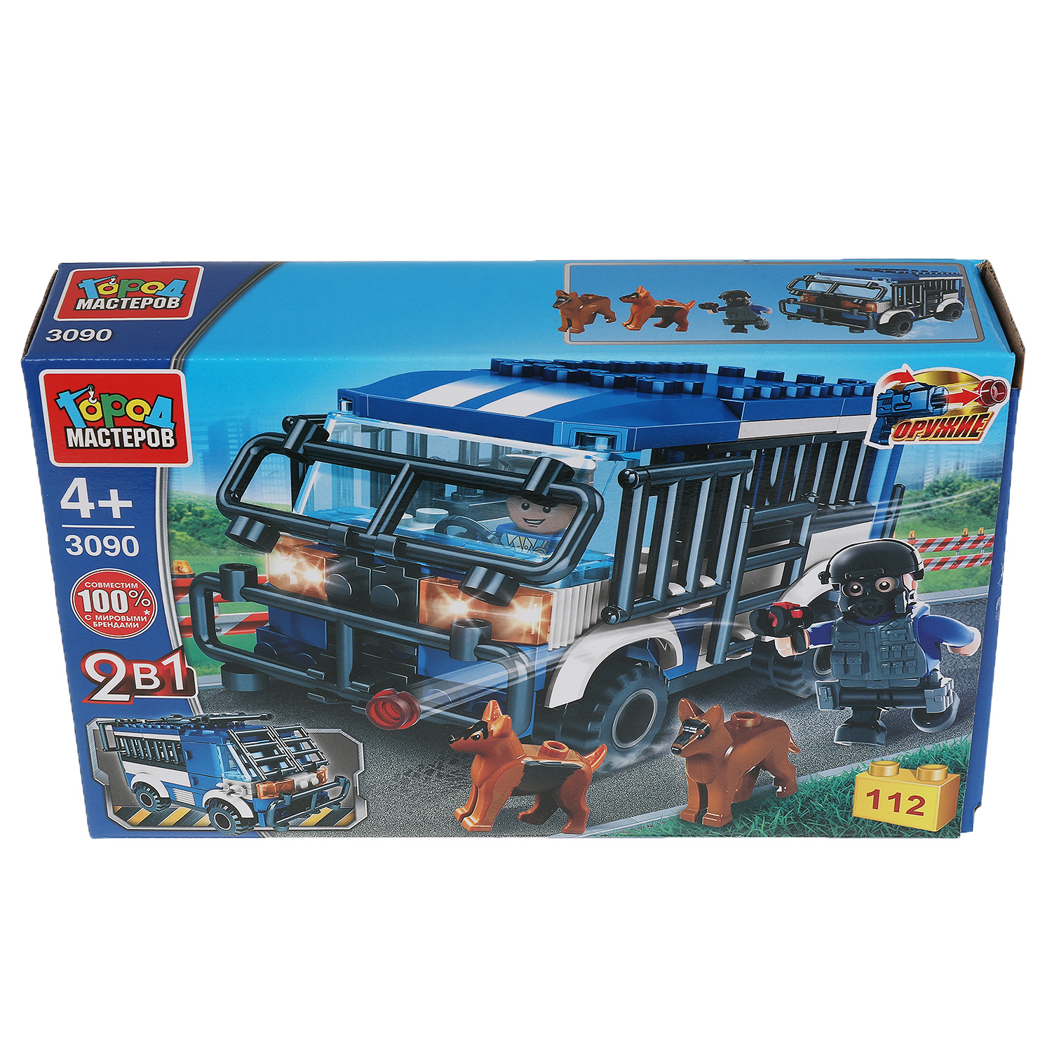 Конструктор Город мастеров Полицейская машина 2в1 - фото 4