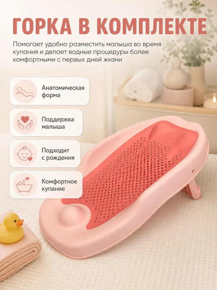 Ванночка NORVE складная розовый - фото 3